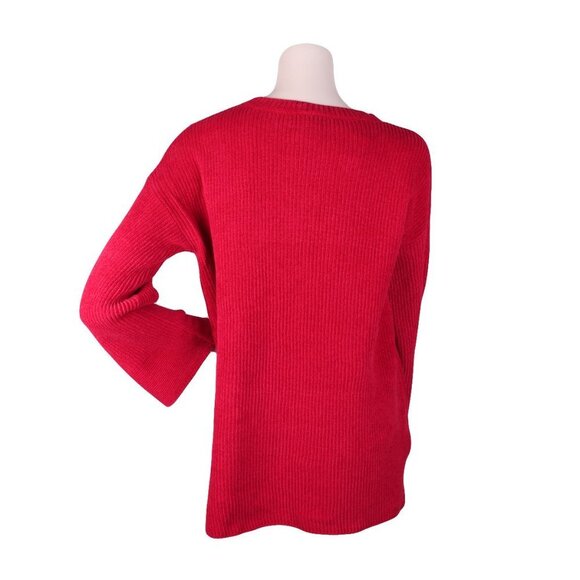Eileen Fisher Knit Sweater Bell Sleeves Chenille Pullover Soft Organic Cotton - Picture 3 of 5